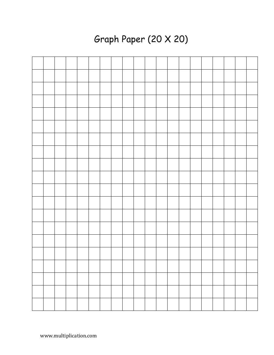 Graph Paper (20 X 20), Page 1