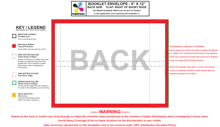Document preview: 9" X 12" Booklet Envelope Template