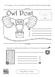 Hogwarts Owl Post Letter &amp; Envelope Template, Page 2