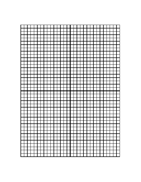 5x5 Graph Paper With Centered Xy Axis - 5 Lines / Inch Download Pdf