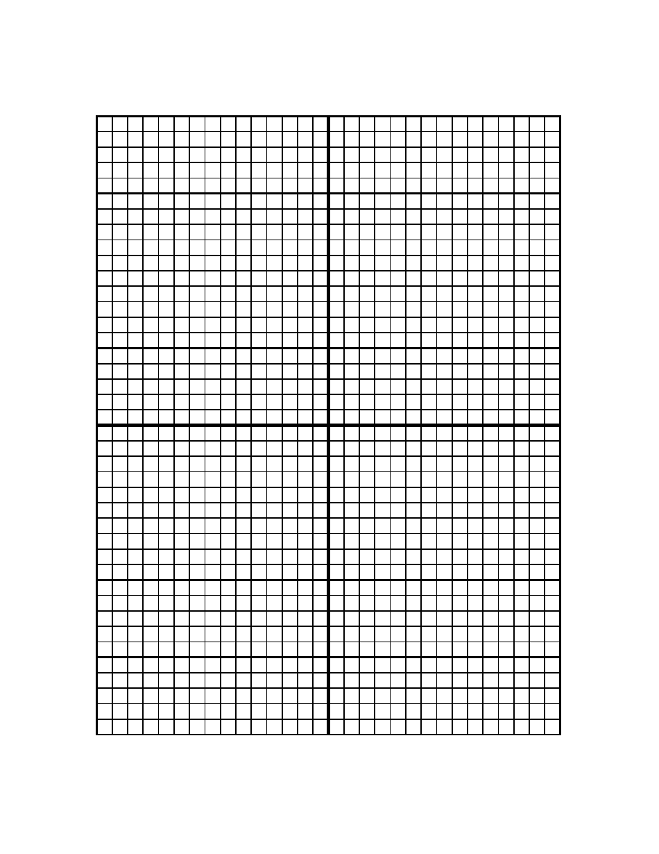 5x5 Graph Paper With Centered Xy Axis - 5 Lines / Inch, Page 1