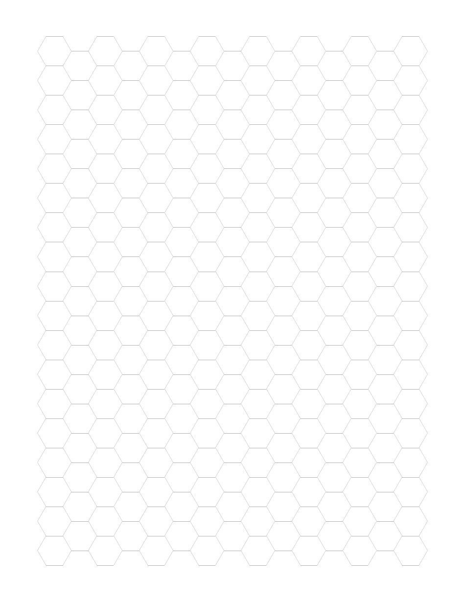 Hex Graph Paper Template, Page 1