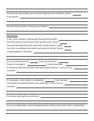 Psychosocial Assessment Template, Page 2