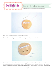 Kawaii Felt Fortune Cookie Sewing Pattern Templates, Page 3