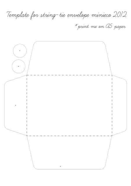A5 String-Tie Envelope Template