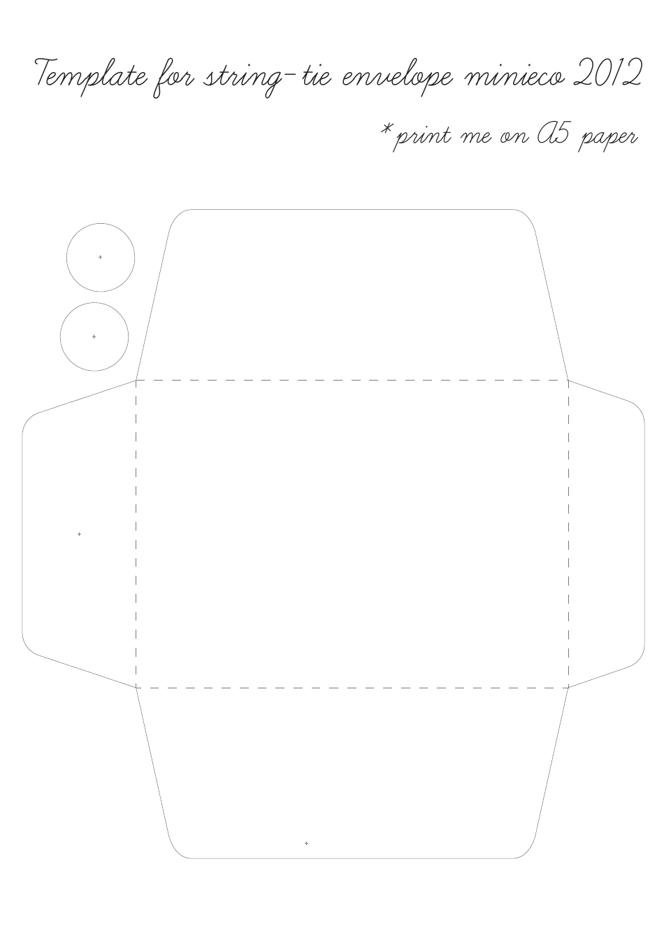 A5 String-Tie Envelope Template, Page 1