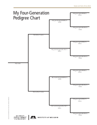 Document preview: Four-Generation Pedigree Chart Template
