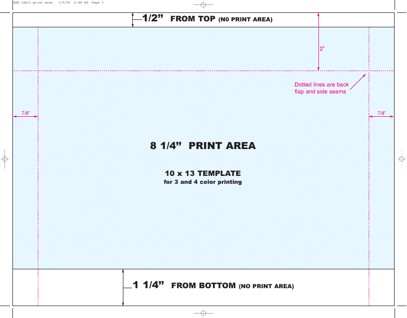 10x13 Print Template