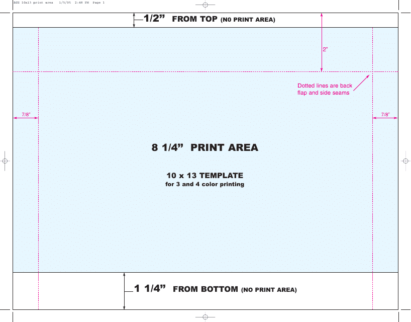 10x13 Print Template Download Pdf