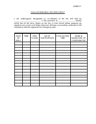 Singapore Evacuation Drill Record Sheet - Fill Out, Sign Online and ...