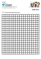 Document preview: Centimeter Graph Paper Template - for Teachers for Students