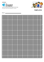 Document preview: 1/4 Inch Grid Paper Template - for Teachers for Students