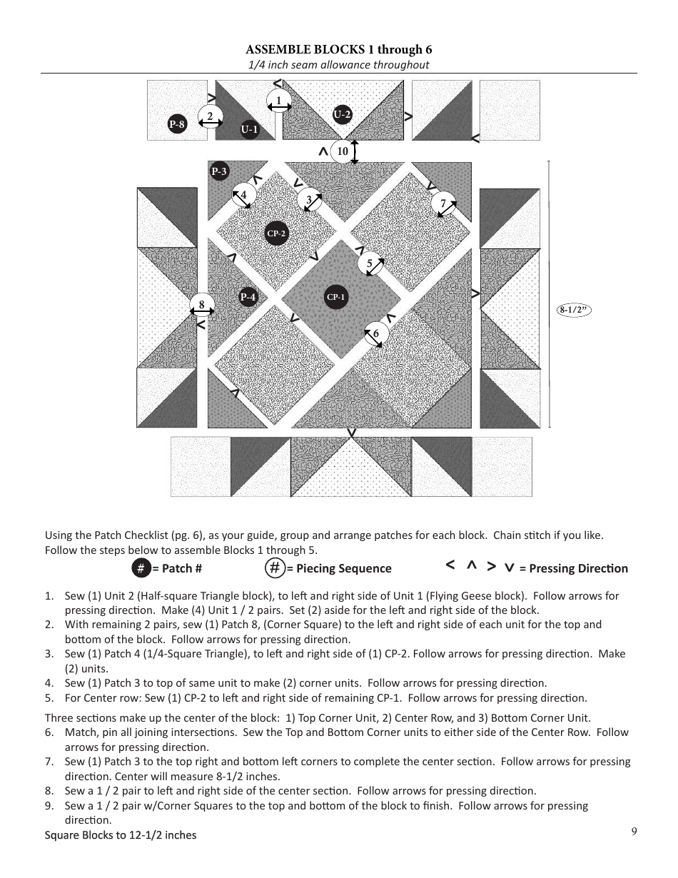 Holiday Memories Quilt Pattern Templates, Page 9
