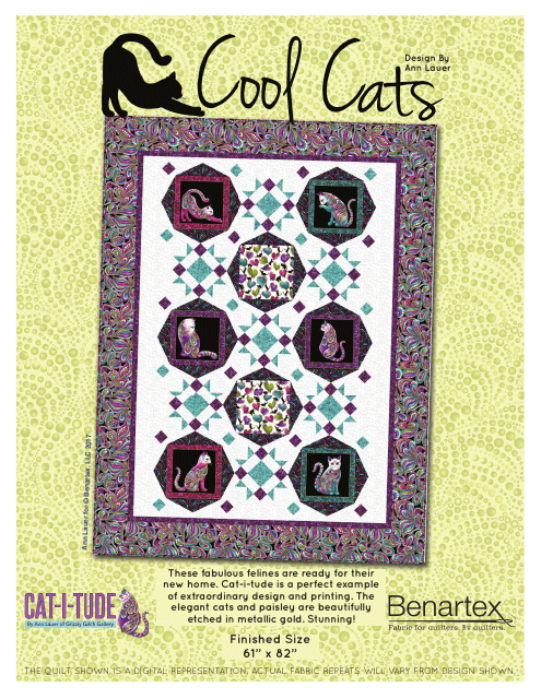 Cool Cats Quilt Pattern - View Image Preview