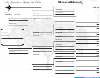 Document preview: Five Generation Family Tree Chart