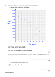 Math Exam Questions: Scatter Graphs - Corbettmaths, Page 2
