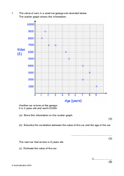 Math Exam Questions: Scatter Graphs - Corbettmaths Download Printable ...