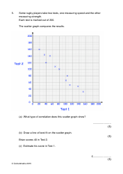 Math Exam Questions: Scatter Graphs - Corbettmaths, Page 7