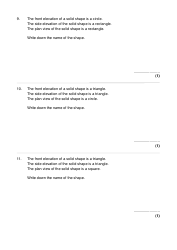 Math Exam Questions: Views and Elevations, Page 10