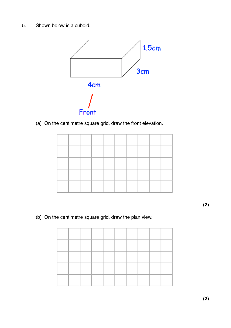 Math Exam Questions: Views and Elevations, Page 6