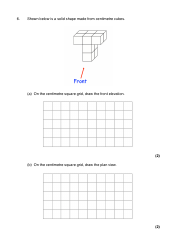 Math Exam Questions: Views and Elevations, Page 7