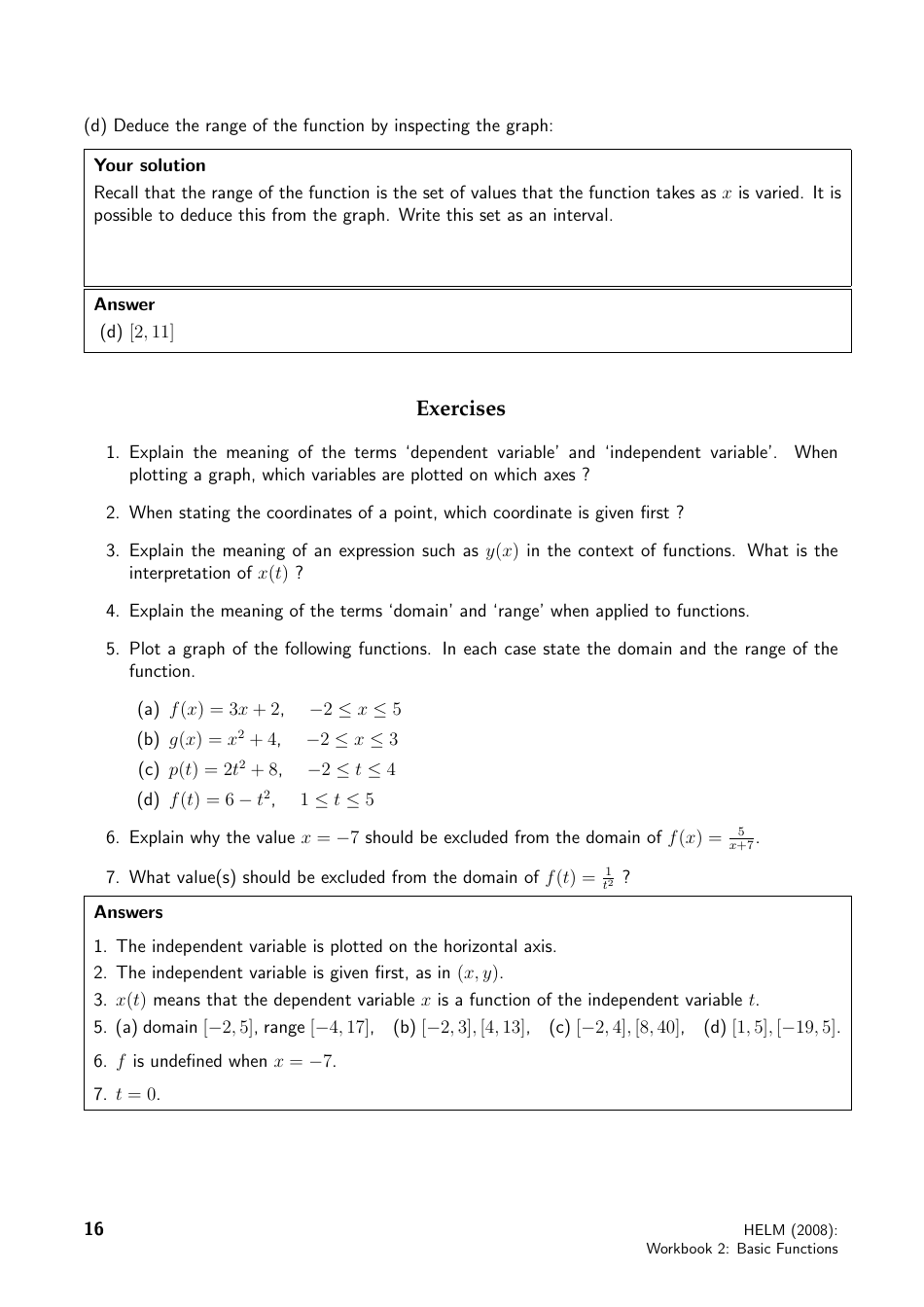 Helm Workbook Section 2.2 Graphs of Functions and Parametric Form Fill Out, Sign Online and