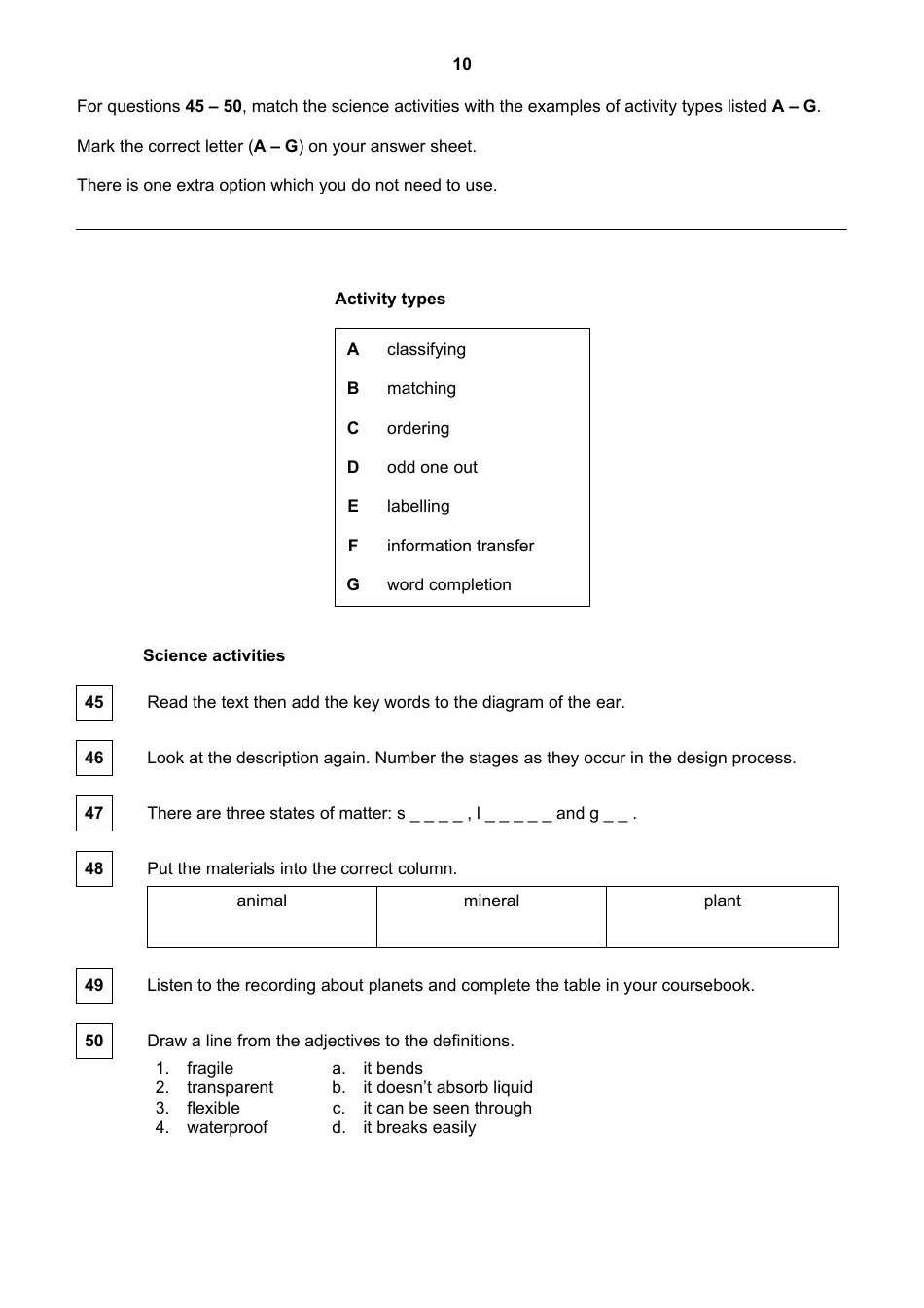 University of Cambridge Esol Examinations: English for Speakers of Other Languages - Teaching Knowledge Test, Page 10