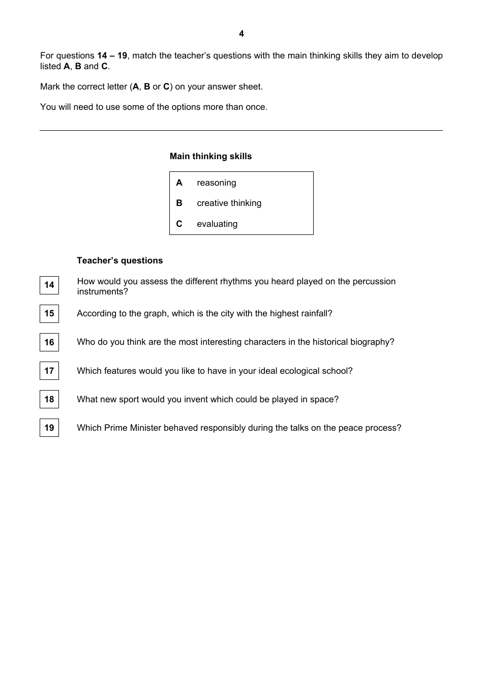 University of Cambridge Esol Examinations: English for Speakers of Other Languages - Teaching Knowledge Test, Page 4