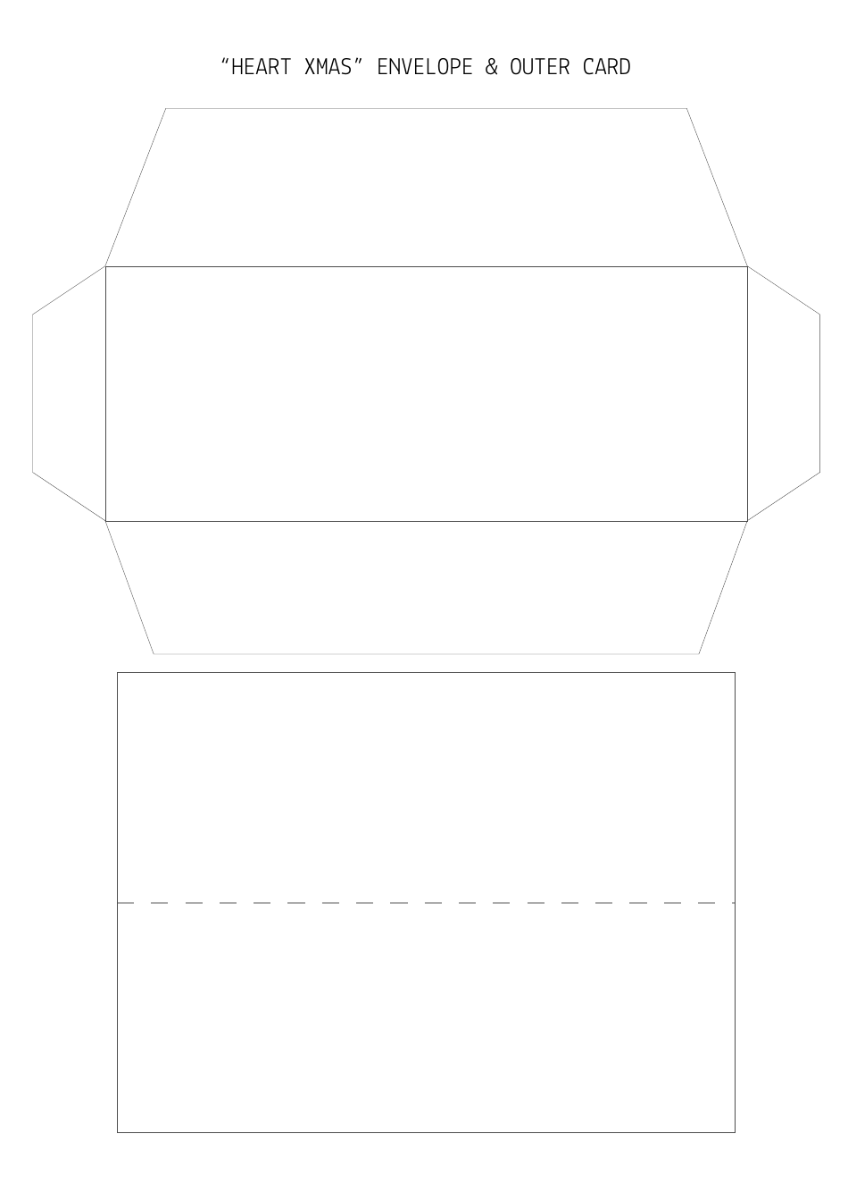 Heart Xmas Pixel Pop-Up Card and Envelope Templates, Page 3