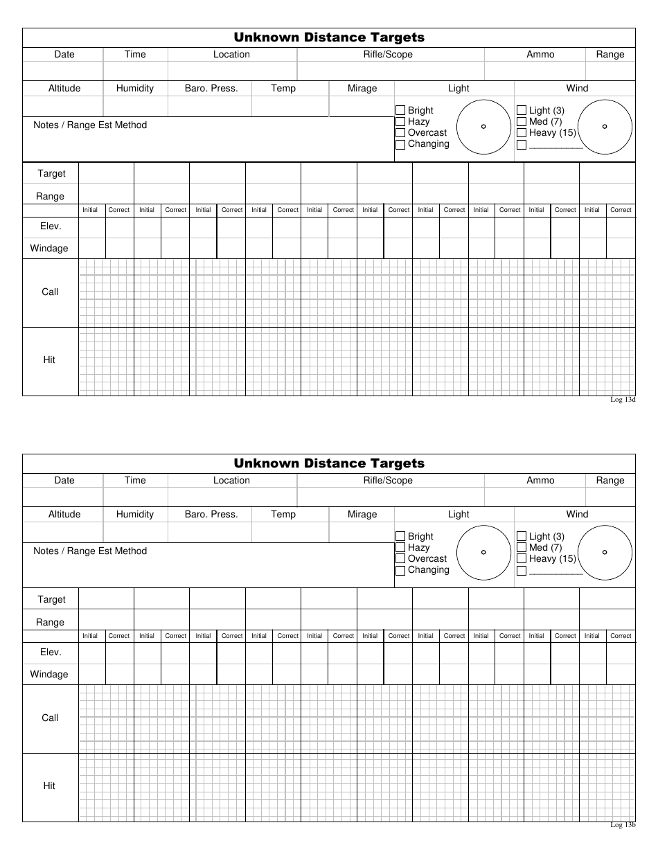 Precision / Sniper Log Book Notes, Page 28
