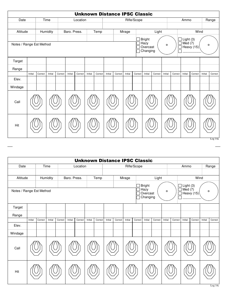 Precision / Sniper Log Book Notes, Page 29