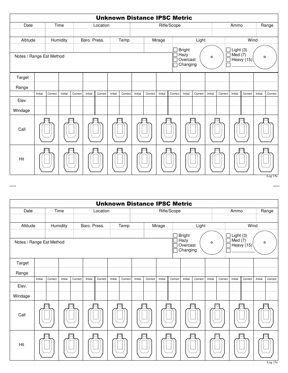 Precision / Sniper Log Book Notes, Page 31