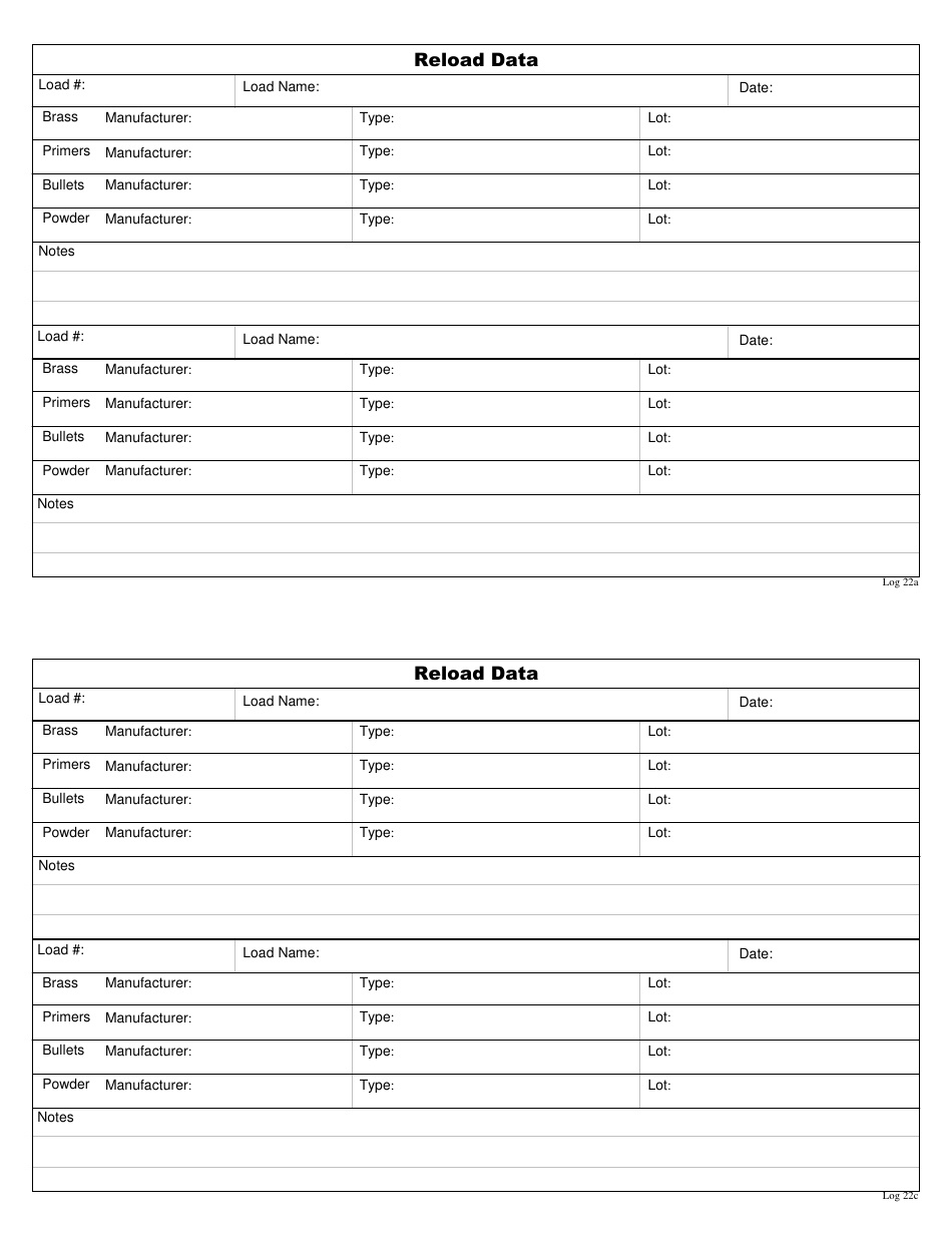 Precision / Sniper Log Book Notes, Page 43