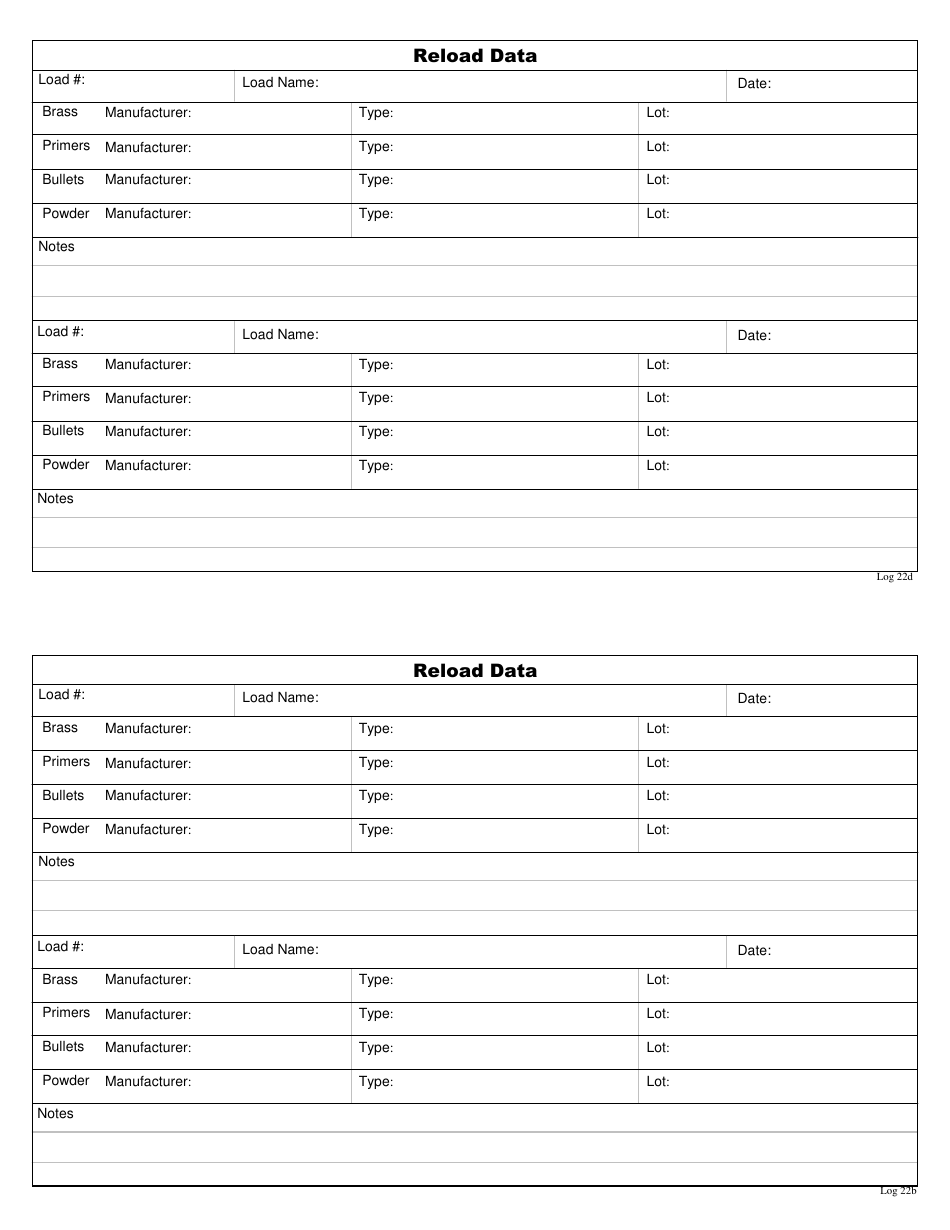 Precision / Sniper Log Book Notes, Page 44