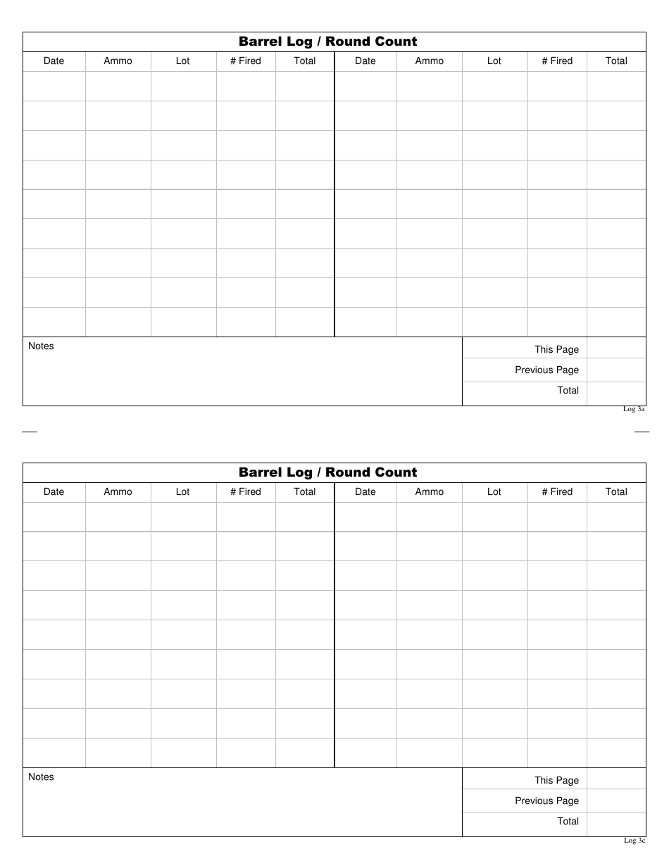 Precision / Sniper Log Book Notes, Page 7