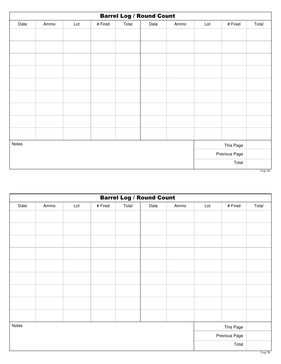 Precision / Sniper Log Book Notes, Page 8