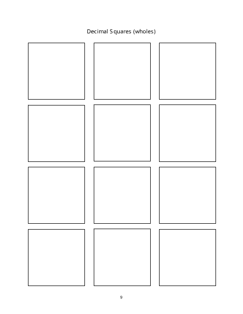 Decimal Squares (Whole)
