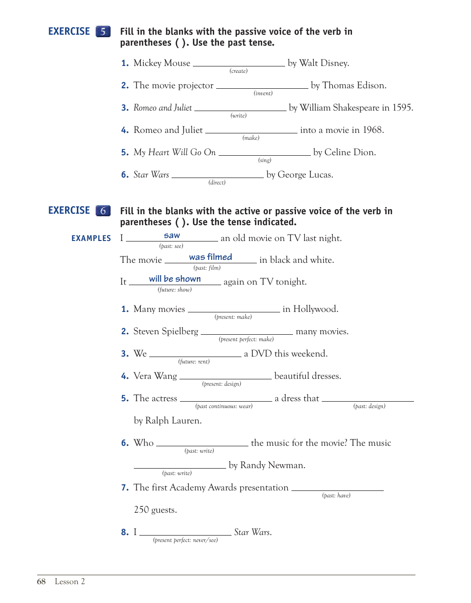 English Grammar Lesson: the Passive Voice; Participles Used as Adjectives; Get + Participles and Adjectives, Page 10