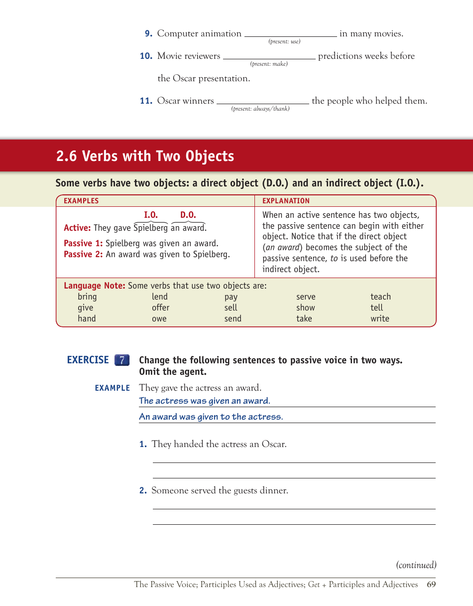 English Grammar Lesson: the Passive Voice; Participles Used as Adjectives; Get + Participles and Adjectives, Page 11