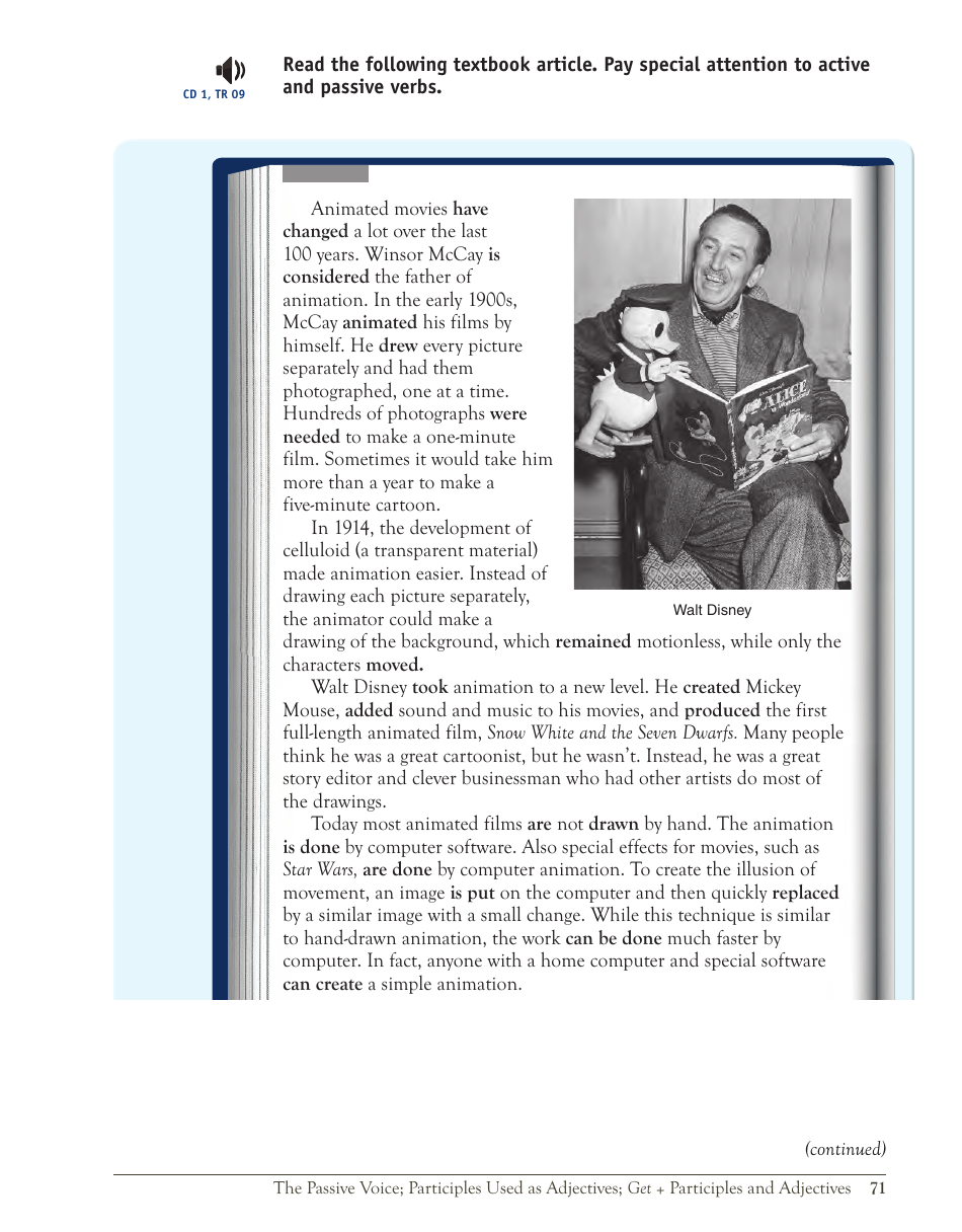 English Grammar Lesson: the Passive Voice; Participles Used as Adjectives; Get + Participles and Adjectives, Page 13