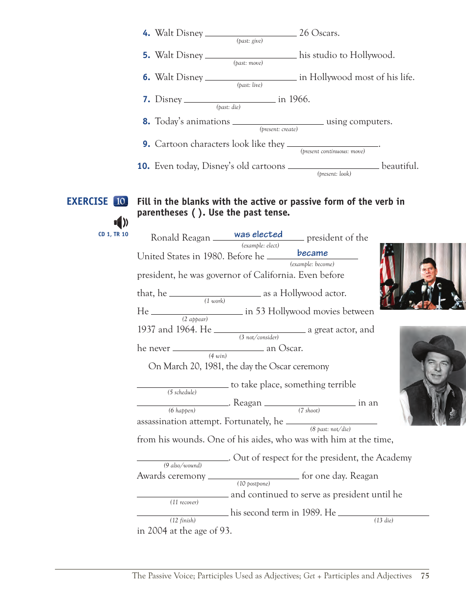 English Grammar Lesson: the Passive Voice; Participles Used as Adjectives; Get + Participles and Adjectives, Page 17