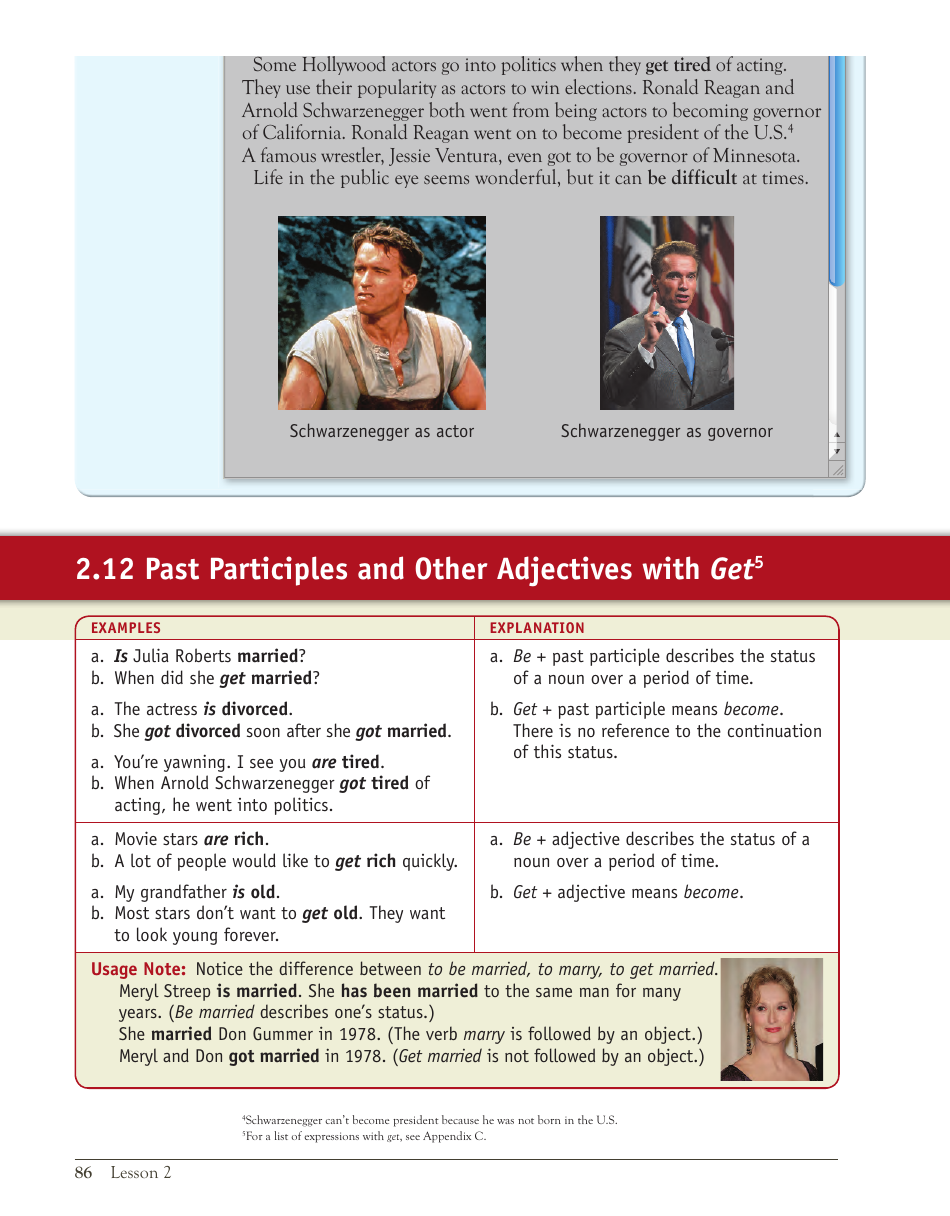 English Grammar Lesson: the Passive Voice; Participles Used as Adjectives; Get + Participles and Adjectives, Page 28