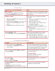 English Grammar Lesson: the Passive Voice; Participles Used as Adjectives; Get + Participles and Adjectives, Page 30