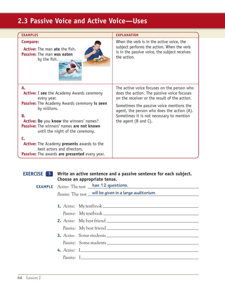 English Grammar Lesson: the Passive Voice; Participles Used as Adjectives; Get + Participles and Adjectives, Page 6