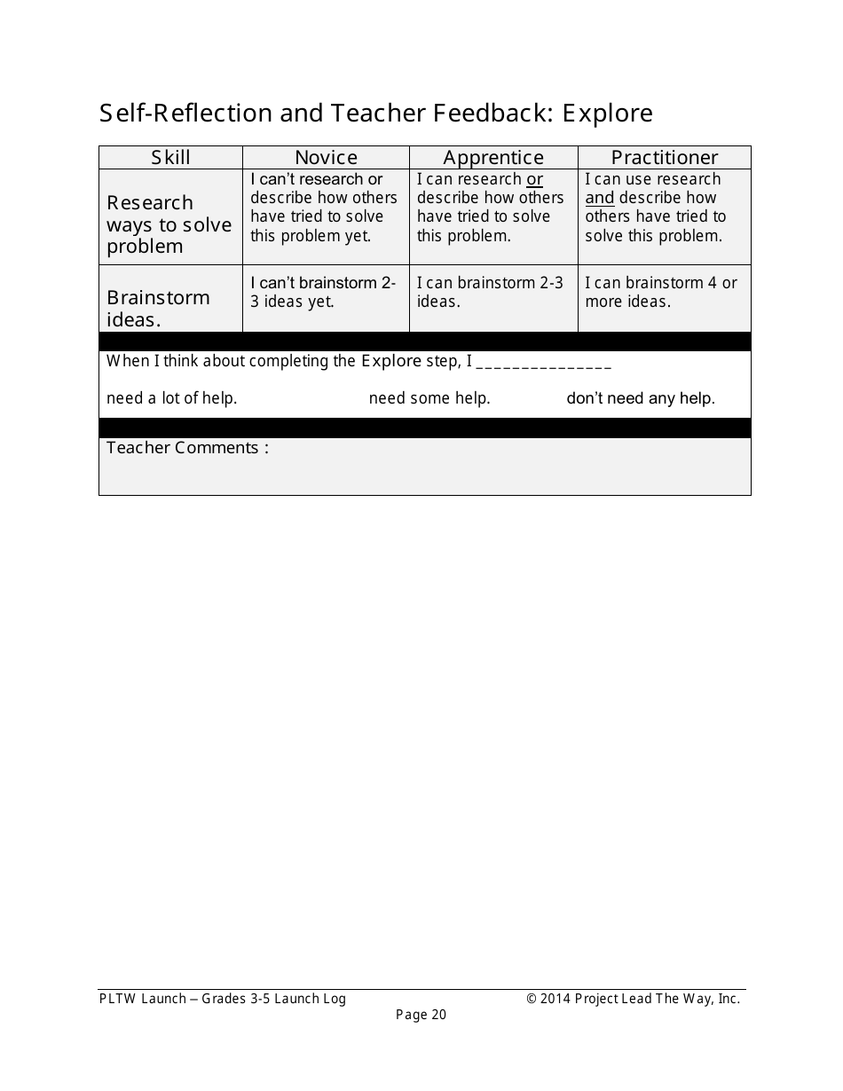 Pltw Launch - Grades 3-5 Launch Log, Page 24