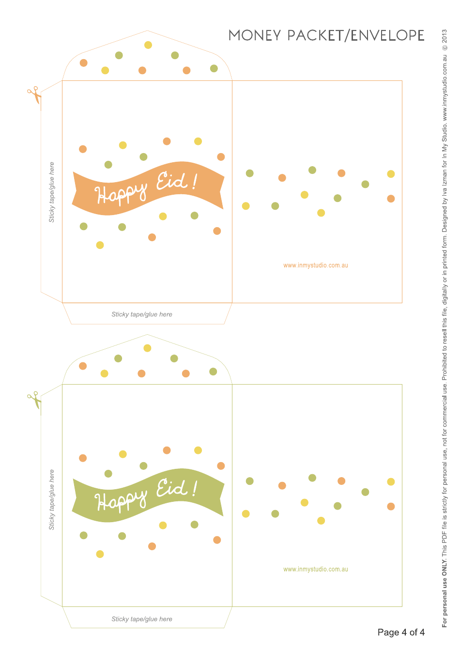 Diy Money Packet / Envelope Templates - in My Studio, Page 4