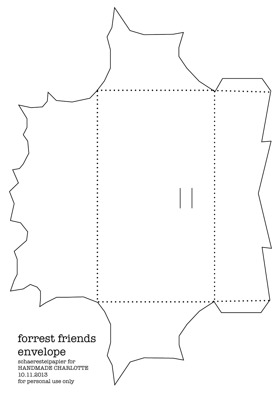 Forest Leaf Envelope Template, Page 1