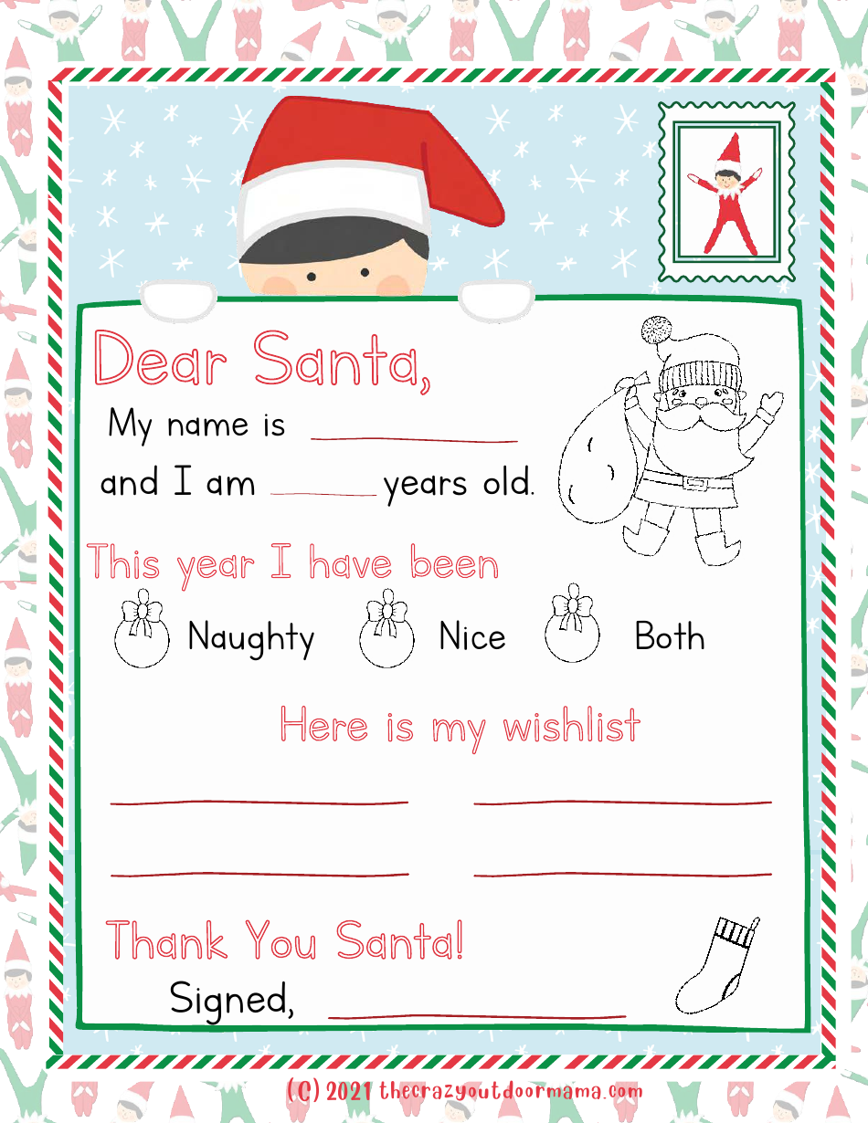 Large Santa Pdf Santa's Letter and Envelope Templates Download Printable PDF ...