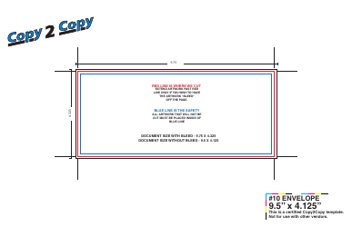 Document preview: 9.5" X 4.125" Envelope Template