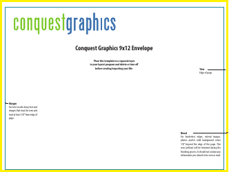 Document preview: 9x12 Envelope Template